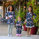 "Kara" Unicorn Polka Dot Dress Leggings Set