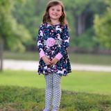 "Kara" Unicorn Polka Dot Dress Leggings Set