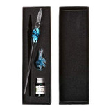 Glass Calligraphy Pen Set with Ink and Pen Rest