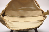 Round Hand Woven Straw Shoulder Handbag