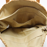 Round Hand Woven Straw Shoulder Handbag