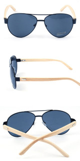 Wooden Aviator Sunglasses