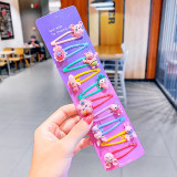 1Set Girls Cute Cartoon Animal Fruit Colorfur Hairpins Children Sweet Hair Clip Barrettes Headband Kids Fashion Hair Accessories