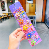 1Set Girls Cute Cartoon Animal Fruit Colorfur Hairpins Children Sweet Hair Clip Barrettes Headband Kids Fashion Hair Accessories