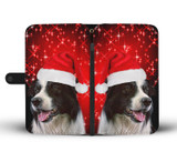 Border Collie Christmas Print Wallet Case-Free Shipping