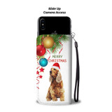 English Cocker Spaniel Christmas Print Wallet Case-Free Shipping