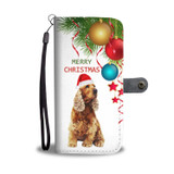 English Cocker Spaniel Christmas Print Wallet Case-Free Shipping