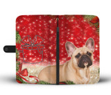 French Bulldog On Christmas Print Wallet Case-Free Shipping