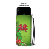 Cute French Bulldog On Christmas Print Wallet Case-Free Shipping
