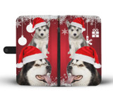 Alaskan Malamute Christmas Print Wallet Case-Free Shipping