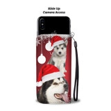 Alaskan Malamute Christmas Print Wallet Case-Free Shipping