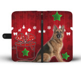 German Shepherd On Christmas Print Wallet Case-Free Shipping