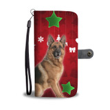 German Shepherd On Christmas Print Wallet Case-Free Shipping