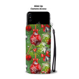 Miniature Schnauzer On Christmas Print Wallet Case-Free Shipping