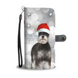 Miniature Schnauzer On Christmas Print Wallet Case-Free Shipping