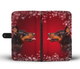 Doberman Pinscher Dog Christmas Print Wallet Case-Free Shipping