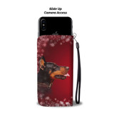 Doberman Pinscher Dog Christmas Print Wallet Case-Free Shipping
