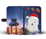 Old English Sheepdog Christmas Print Wallet Case-Free Shipping