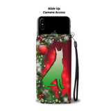 Great Dane Dog Art  Christmas Print Wallet Case-Free Shipping