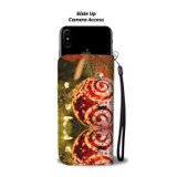 Rhodesian Ridgeback Dog On Christmas Print Wallet Case-Free Shipping
