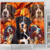 Bernese Mountain Dog Print Shower Curtain-Free Shipping