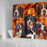 Bernese Mountain Dog Print Shower Curtain-Free Shipping