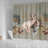 Italian Greyhound Print Shower Curtain-Free Shipping