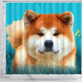Lovely Akita Dog Print Shower Curtains-Free Shipping
