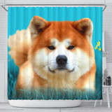 Lovely Akita Dog Print Shower Curtains-Free Shipping