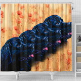 Newfoundland Dog Art Print Shower Curtains-Free Shipping