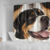 Greater Swiss Mountain Dog Print Shower Curtain-Free Shipping