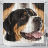 Greater Swiss Mountain Dog Print Shower Curtain-Free Shipping