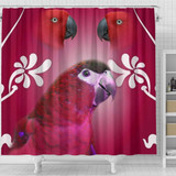 Mini-macaw Parrot Print Shower Curtain-Free Shipping
