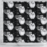 Pomeranian Dog Patterns Print Shower Curtain-Free Shipping