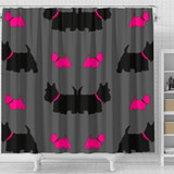 Scottish Terrier Dog Print Shower Curtain-Free Shipping