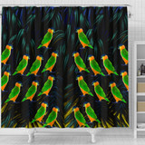 Caique Parrot Print Shower Curtains-Free Shipping