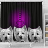 West Highland White Terrier (Westie) Print Shower Curtain-Free Shipping