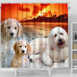 Goldendoodle Print Shower Curtains-Free Shipping
