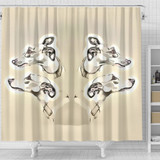 Whippet Dog Print Shower Curtain-Free Shipping