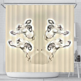 Whippet Dog Print Shower Curtain-Free Shipping
