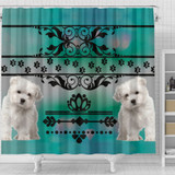 Maltese dog Print Shower Curtain-Free Shipping