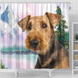 Cute Airedale Terrier Print Shower Curtains-Free Shipping