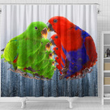 Eclectus Parrot Print Shower Curtains-Free Shipping