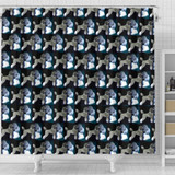 Poodle Dog Pattern Print Shower Curtains-Free Shipping