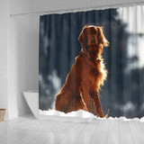 Irish Setter Dog Print Shower Curtains-Free Shipping