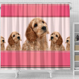 Cockapoo Dog Print Shower Curtain-Free Shipping