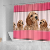Cockapoo Dog Print Shower Curtain-Free Shipping