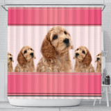 Cockapoo Dog Print Shower Curtain-Free Shipping
