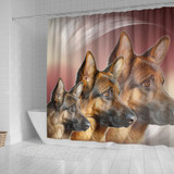 Amazing German Shepherd Print Shower Curtains-Free Shipping