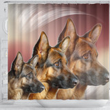 Amazing German Shepherd Print Shower Curtains-Free Shipping